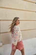 Cream Embroidery & Trimmed Top