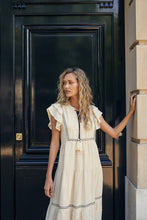 Natural Trim Detailed Midi Dress