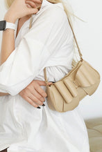 Beige Willow Bow Baguette Shoulder Bag