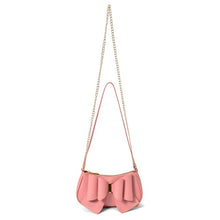 Rose Pink Willow Bow Baguette Shoulder Bag