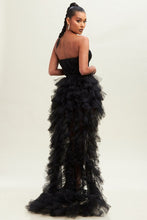 Black Tulle Layers Mesh Dress