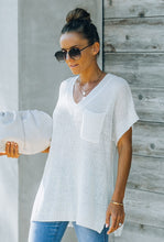 Ivory V-Neck Sweater Top