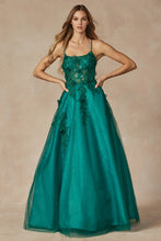 Emerald Embroidered Top A Line Contrast Dress