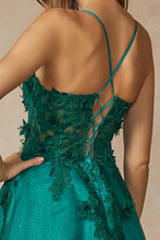 Emerald Embroidered Top A Line Contrast Dress