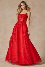 Red Embroidered Top A Line Contrast Dress