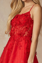 Red Embroidered Top A Line Contrast Dress