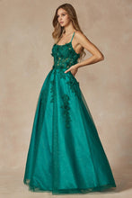 Emerald Embroidered Top A Line Contrast Dress