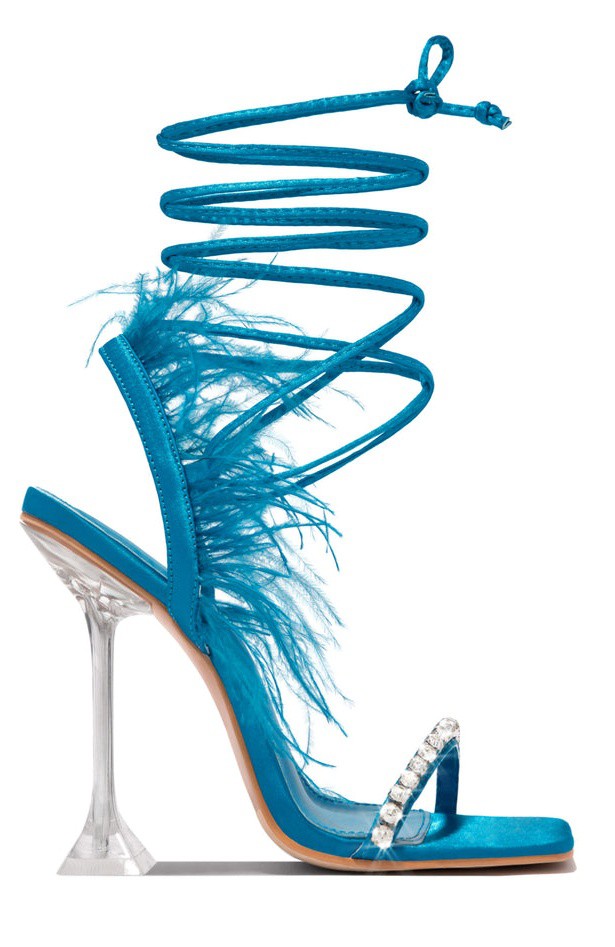 ZEMU BLUE Lace-Up Heels | Buy Women's HEELS Online | Novo Shoes NZ