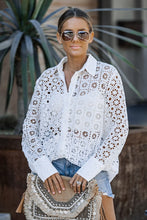 Ivory Eyelet Shirt Top