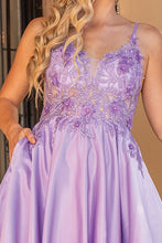 Lilac Lace Top A Line Contrast Dress