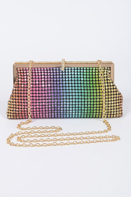 Multicolor Rhinestone Party Clutch