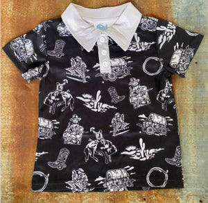 Boys Outlaw Print Polo