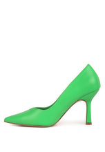 Green Rarity Point Toe Stiletto Heeled Pumps