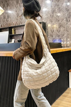 Beige Quilted Crossbody Bag