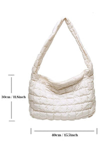 Beige Quilted Crossbody Bag
