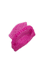 Fuchsia Sherry Lime Beaded Top Handle Bag