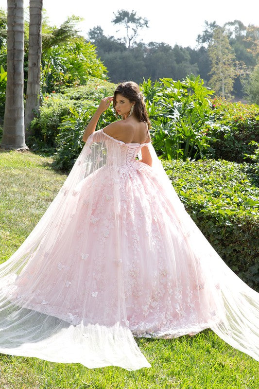Blush Pink Ophelia Butterfly Quince Dress Aquarius Brand Blush Pink Ophelia Butterfly Quince Dress Aquarius Brand