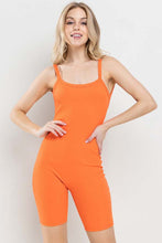 Orange Open Back Romper