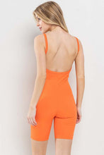 Orange Open Back Romper