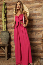 Fuchsia Linen Smocking Top And Pants Set