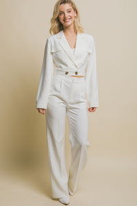 White Regular-Fit Dress Pants