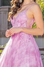 Pink Lace Top A Line Print Contrast Dress