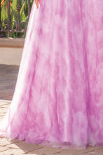 Pink Lace Top A Line Print Contrast Dress