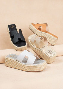 Tan Wedge Sandals