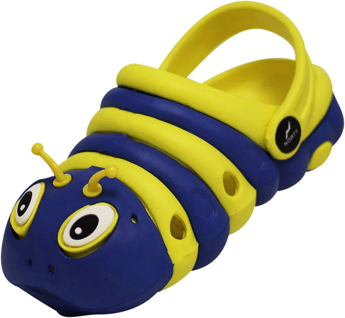 Yellow Blue Toddler Boy Caterpillar Clog