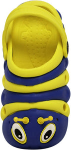 Yellow Blue Toddler Boy Caterpillar Clog