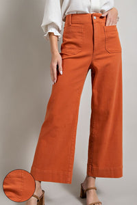 Clay Soft Washed Wide Leg Pants
