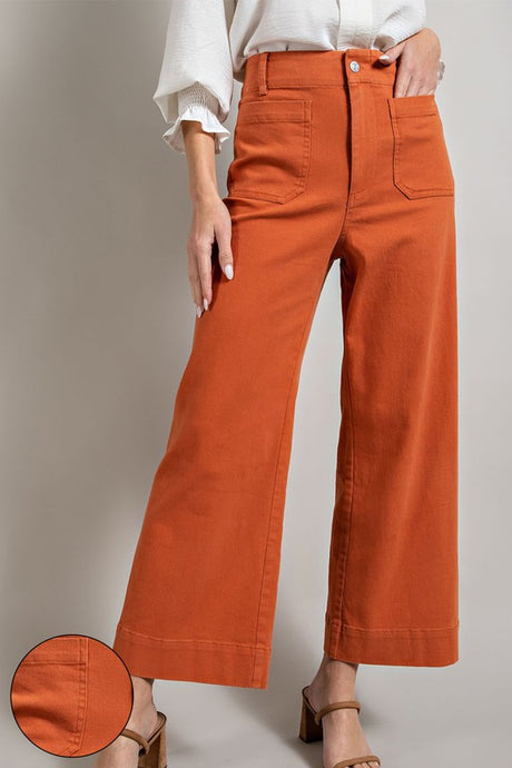 Clay Soft Washed Wide Leg Pants