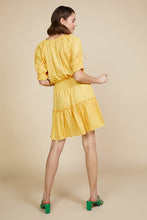 Mango Sorbet Solid Tiered Dress