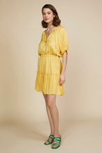 Mango Sorbet Solid Tiered Dress