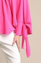 Fuchsia Batwing and Loose Fit Blouse