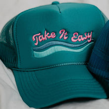 Take It Easy Foam Trucker Hat Deep Teal