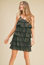 Black Tiered Layer Mini Dress