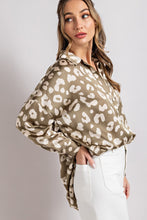 Dry Herb Leopard V Neck Shirt