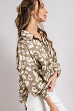 Dry Herb Leopard V Neck Shirt
