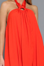Halter And Cf Neck Trim Detail Backless Maxi Dress