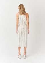 White Calla High Neck Midi Dress