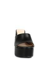 Black Shuri Open Toe High Block Heel Sandals