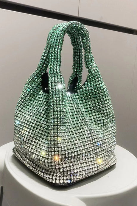 Green Diamond Inlaid Hand Banquet Bag