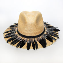 Natural Miguel Statement Feathers Hat Handmade