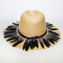 Natural Miguel Statement Feathers Hat Handmade