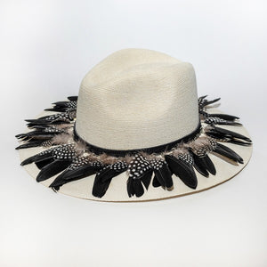 Off White Miguel Statement Feathers Hat Handmade
