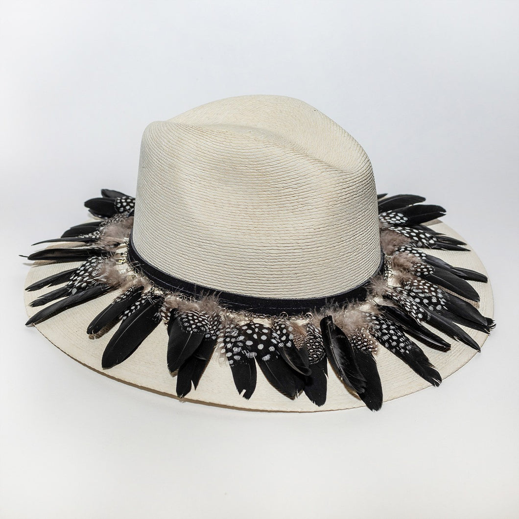 Off White Miguel Statement Feathers Hat Handmade