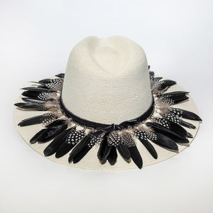 Off White Miguel Statement Feathers Hat Handmade