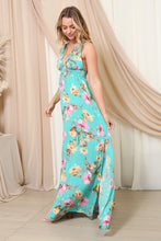 Jade Vacay Back Tie Floral Print Maxi Dress