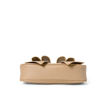 Beige Willow Bow Baguette Shoulder Bag